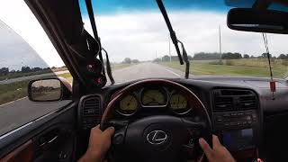 2JZ POV Lexus GS300 Single Turbo rainy day [upl. by Sihon]