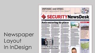 How to design a newspaper Newspaper layout in InDesign [upl. by Enriqueta]