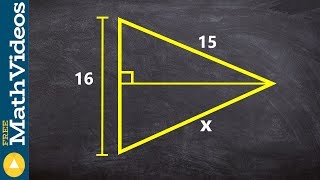 Applying the pythagorean formula to multiple triangles to find the missing length [upl. by Namus]