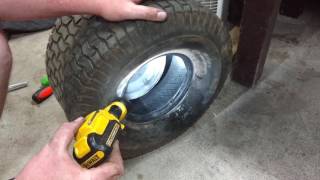 How to Install tube in lawn mower tire [upl. by Klecka]