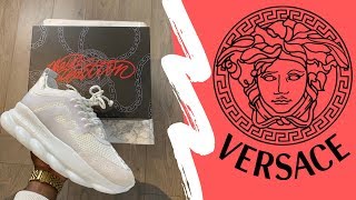 Versace Chain Reaction Sneakers Unboxing Review amp On Feet [upl. by Maxa]