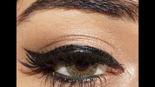 Adele inspired Glamorous Winged liner Eye makeup Tutorial  corallista [upl. by Azeel65]