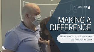 Heart transplant recipient meets the family of his donor [upl. by Kirre]