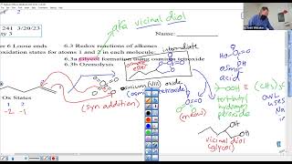 c241w24 L14 Activity 3 Osmium Tetroxide vicinal Dihydroxylation and Ozonolysis [upl. by Oicram]