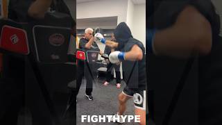 NATE DIAZ WARMS UP TO KNOCK OUT JAKE PAUL MOMENTS BEFORE SHOWDOWN [upl. by Schoenberg]