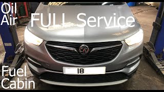 Vauxhall Grandland X FULL Service Oil Fuel Air Cabin Filter How To DIY 16 Diesel BlueInjection [upl. by Neomah]