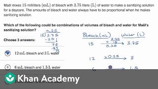 Proportional relationships example [upl. by Doubler]