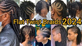 Exquisite Flat Twist Braids Hairstyles for Black Women  Passion Twist Hairstyles  Braided Hairs [upl. by Merete]