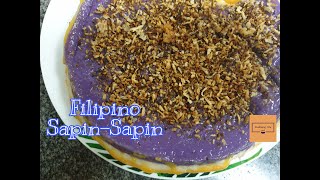 Filipino SapinSapin  ALL TIME FAVORITE PINOY KAKANIN [upl. by Elurd]