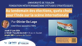 Au lendemain des élections quels choix pour lInde sur la scène internationale [upl. by Sillsby]