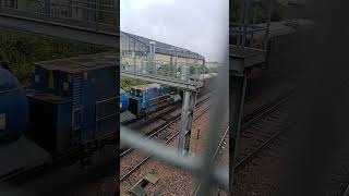 GB Railfreight 73213 amp 73136 passing Wimbledon footbridge 11024 [upl. by Aslehc]