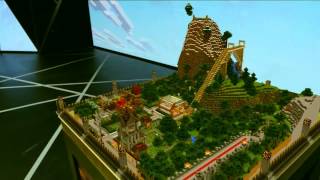 Holographic Minecraft Shown by Microsoft  IGN News [upl. by Nylaj]