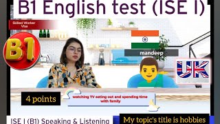 Full B1 Speaking amp Listening Skilled Worker Visa  ISE 1 Trinity College London [upl. by Erleena]