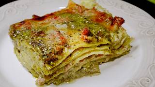 LASAGNA IN CREMA DI PISTACCHIO E MORTADELLARICETTA FACILE E VELOCETutti vogliono la ricettta [upl. by Anileme]