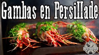 Gambas en persillade à la Plancha et elles sont vraiment énormes  🦐🔥😱 [upl. by Arlie]