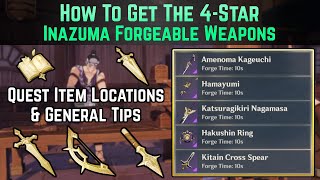 How to get the 4Star Inazuma Forgeable Weapons Northlander Billet Weapons  Genshin Impact Guide [upl. by Tyrone]