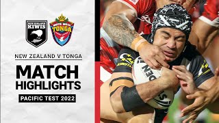 New Zealand v Mate Maa Tonga  Match Highlights  Pacific Test 2022 [upl. by Norrie]