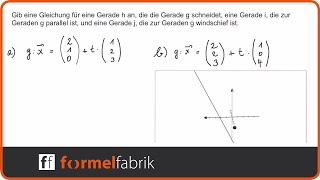 Vektorrechnung Lage von Geraden – Geradengleichungen aufstellen [upl. by Ahtaga4]