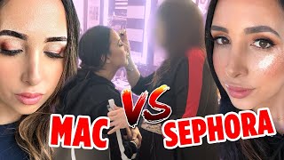 I WENT TO SEPHORA VS MAC TO GET MY MAKEUP DONE  Mariale [upl. by Ahtamat]