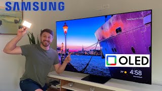 Samsung OLED S95D Unboxing Glare Free OLED TV [upl. by Eltsirhc]