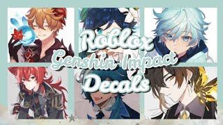 ROBLOX  Bloxburg amp Royale High  Genshin Impact Male Character Decals Ids Part 2 [upl. by Farlay]