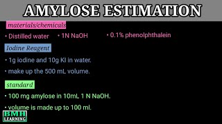 Determination Of Amylose Content  Estimation Of Amylose [upl. by Arymas]