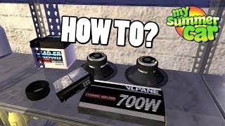 HOW TO INSTALL AMPLIFIER amp SUBWOOFERS  MY SUMMER CAR [upl. by Aiblis815]