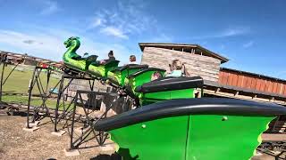 Texasauras Roller Coaster Back Seat POV at Yesterland Farm [upl. by Nodle]