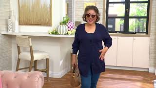 BEAUTIFUL by Lawrence Zarian Button Front Sweater Cardigan on QVC [upl. by Kuehn]