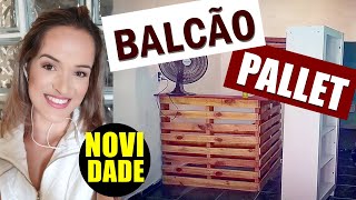 Como fazer BALCÃO de PALETE Rápido e Fácil  BARATO [upl. by Karlotte]