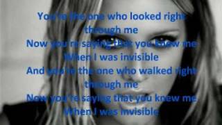 Ashlee Simpson  Invisible with Lyrics [upl. by Grant]