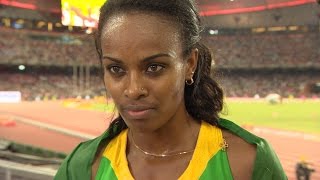 Genzebe Dibabas 1500m Gold Medal Interview  IAAF World Athletics Championships Beijing 2015 [upl. by Eaned]