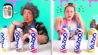 TWIN TELEPATHY MILKSHAKE CHALLENGE Ruby Rube vs Granny [upl. by Ivad]