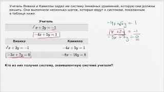 Эквивалентные системы линейных уравнений  Системы уравнений  Алгебра I 9 видео [upl. by Aitak]