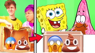 LANKYBOX MYSTERY BOX CHALLENGE SPONGEBOB vs LANKYBOX FUNNY ANIMATED MUKBANG REACTION [upl. by Lea216]