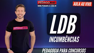 LDB  INCUMBÊNCIAS  SIMULADO DE PEDAGOGIA [upl. by Adnohral]