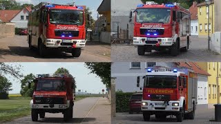 GRÖßERE ALARMIERUNG ZUM BRAND Einsatzfahrten FF Stumsdorf Zörbig und FF WeißandtGölzau •110522 [upl. by Ynalem]