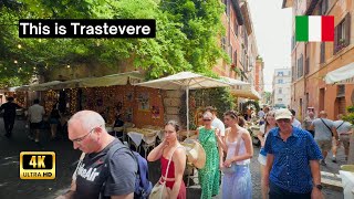 This is Trastevere in Rome  Rome Italy Walking Tour [upl. by Azeria]