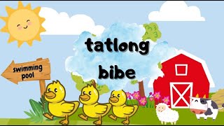 baby kids karaoke tatlong bibe song nursery rhyme with lyrics [upl. by Shum175]