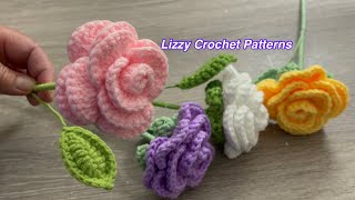 🥰Rosas a Crochet fáciles y rápidas paso a paso🌹 [upl. by Oriole501]