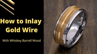 How to inlay gold wire into a bentwood or other type of ring [upl. by Buseck909]