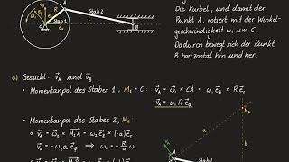 Technische Mechanik 2  23 Beispiel Kurbeltrieb [upl. by Aicek883]