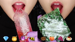 HONEYCOMB ASMR EDIBLE CRYSTAL MUKBANG EMOJI FOOD ASMR 🔮 [upl. by Omik98]