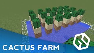 MOST EFFICIENT Cactus Farm Design How to Make an Automatic Cactus Farm Minecraft [upl. by Atteram]