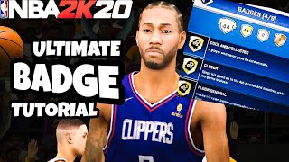 NBA 2K20 Mobile BADGE Tutorial How to EASILY get All the BADGES [upl. by Nwahsar539]