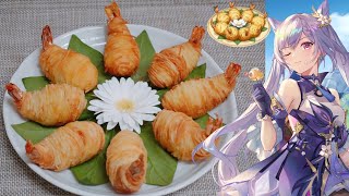 Genshin Impact Recipe Keqings favorite Golden Shrimp Balls in Real Life [upl. by Ethan69]