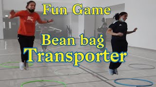 Fun PE social distancing game  Bean bags transporter  pegames  physed games [upl. by Fidole933]