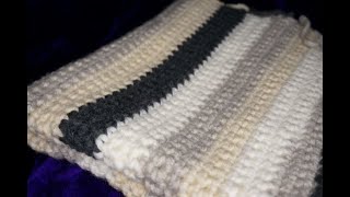 How to crochet a blanket for beginners using the single crochet stitch [upl. by Neillij989]