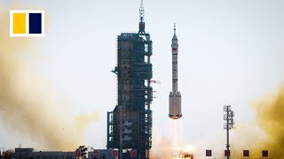 Lift off for China’s Shenzhou 17 space mission [upl. by Shurlock]