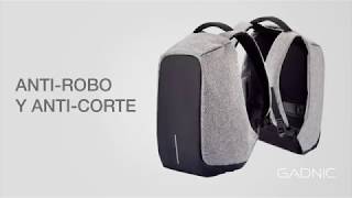 Mochila multifuncional Gadnic Anti Robo con cargador USB [upl. by Lu]